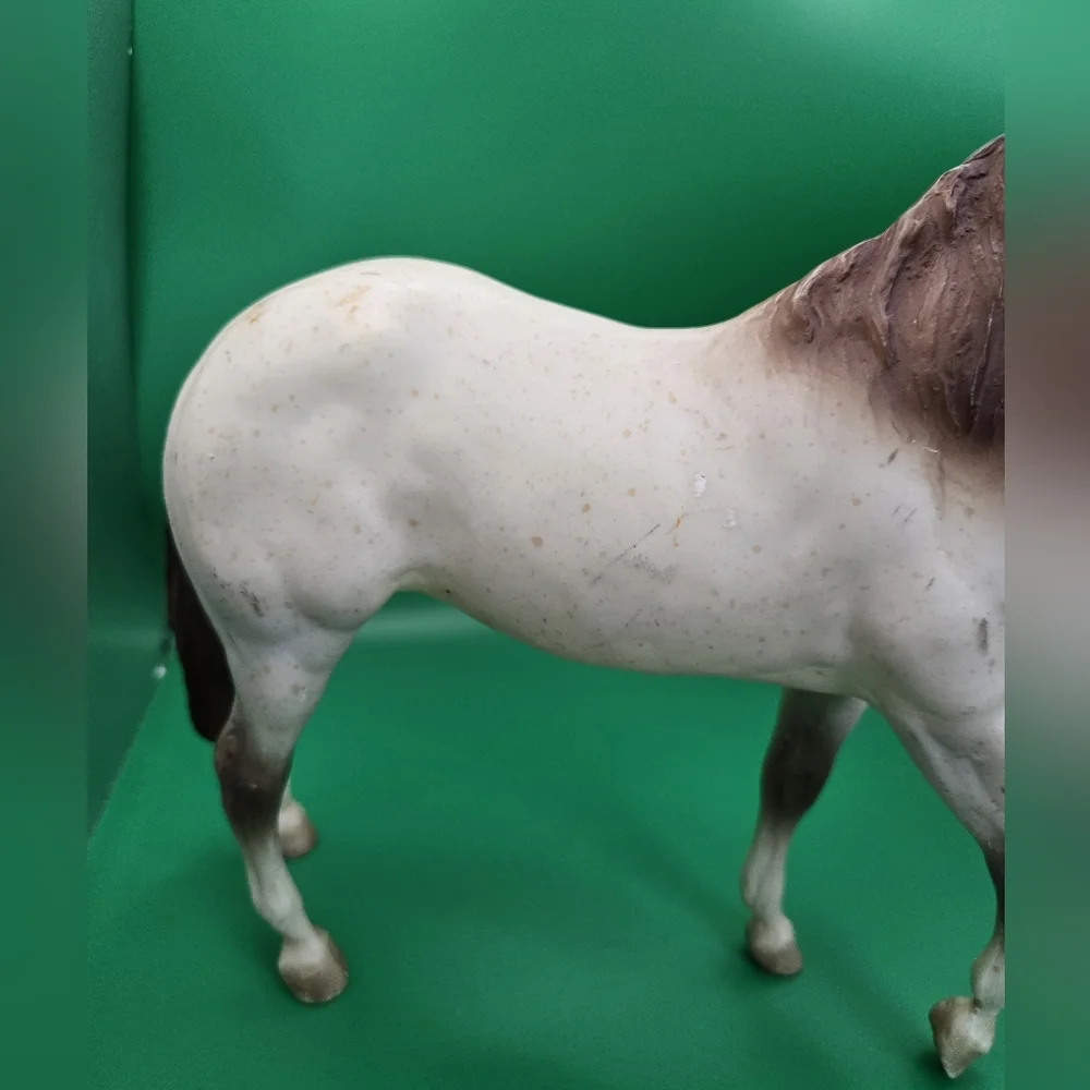 Elegant Cream and Brown Horse Figurine